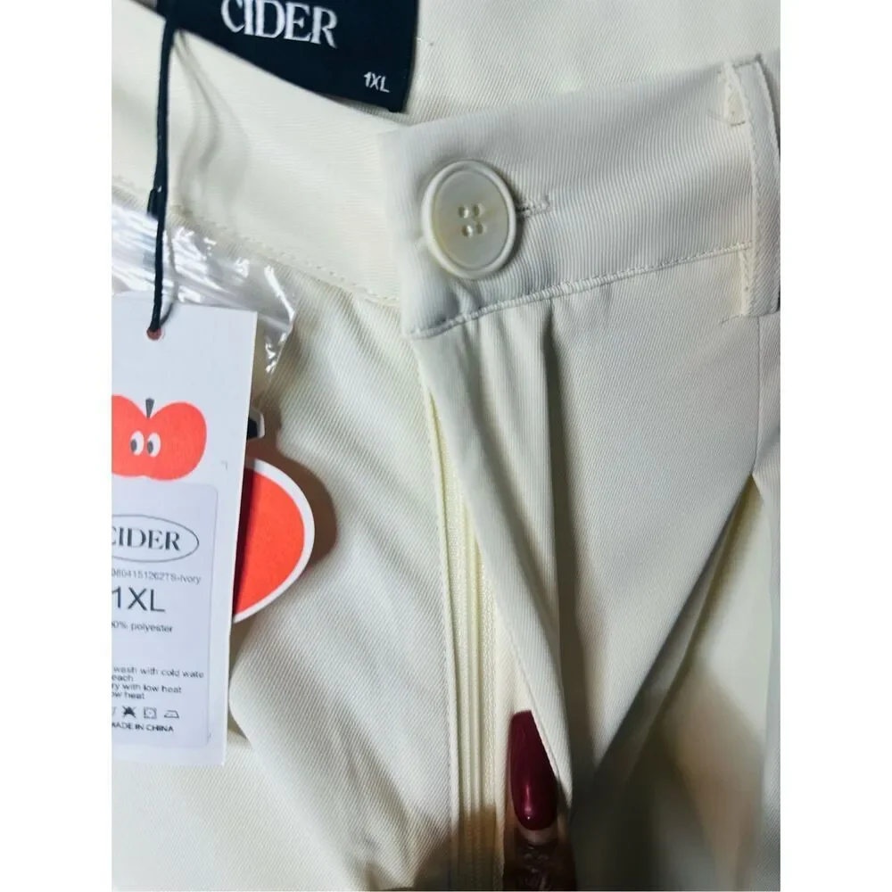 Cider Cream Wide Leg High-Waisted Pants - Picture 5 of 6